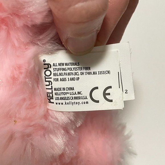 Kellytoy Plush Birthday Teddy Bear Soft Pink Fur Cupcake Stuffed Animal 10" - Picture 10 of 14